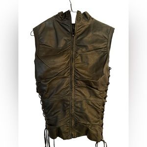 Siena Studio Black Leather Vest